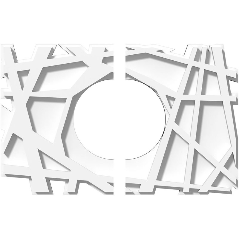 Médaillon de plafond contemporain en PVC de qualité architecturale Novo, H 1 po x l 32 po x P 21,38 po