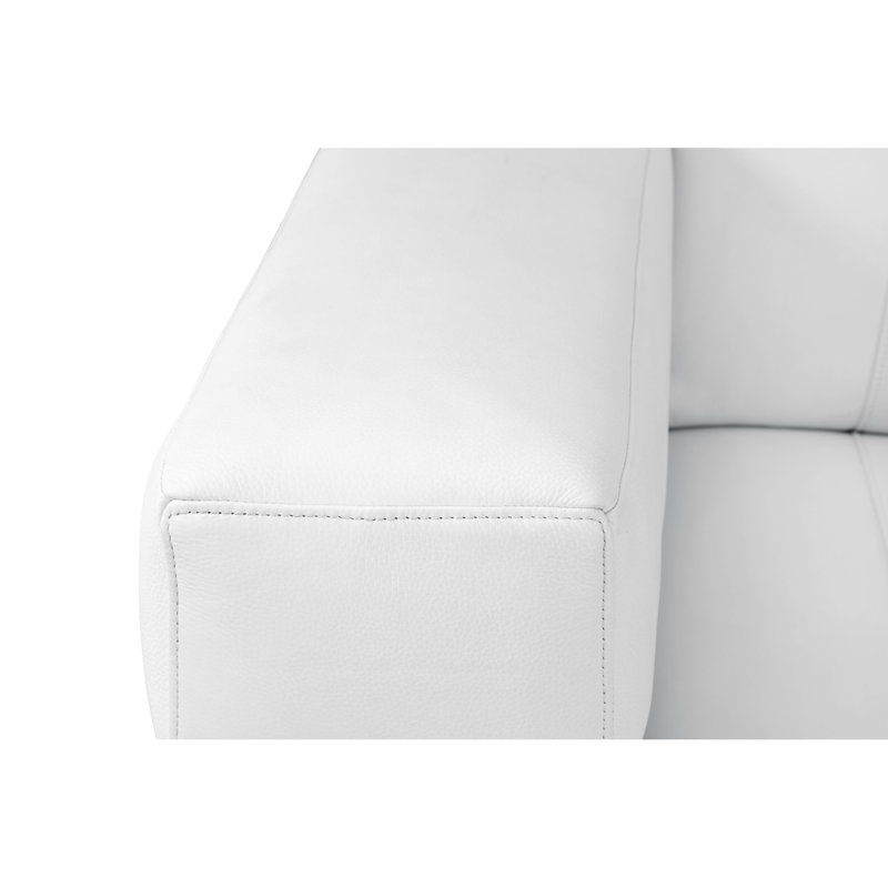 Cuir avec pieds en acier inoxydable et coussin en mousse à 3 couches