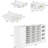 25 Drawers Dresser With Acrylic Front & Gold Handles - Large Storage Chest For Bedroom