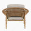 Chaise longue d'extérieur en osier de style Papasan, osier avec coussin, ensemble de 2-115717615-115717619