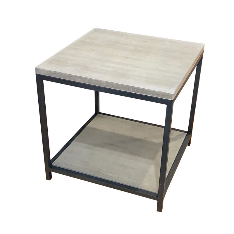 Anayanci Solid Wood Top End Table, Gray