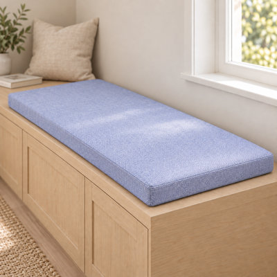 Coussin de banc personnalisable H 4 po pour mobilier d'intérieur / extérieur / chaise / siège de fenêtre, mousse 75D haute résilience de qualité supérieure