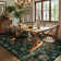 Kaldi Lohome Forest Washable Area Rug Ultra-Thin Boho Soft Non Slip Stain Resistant Woodland Jungle Carpet