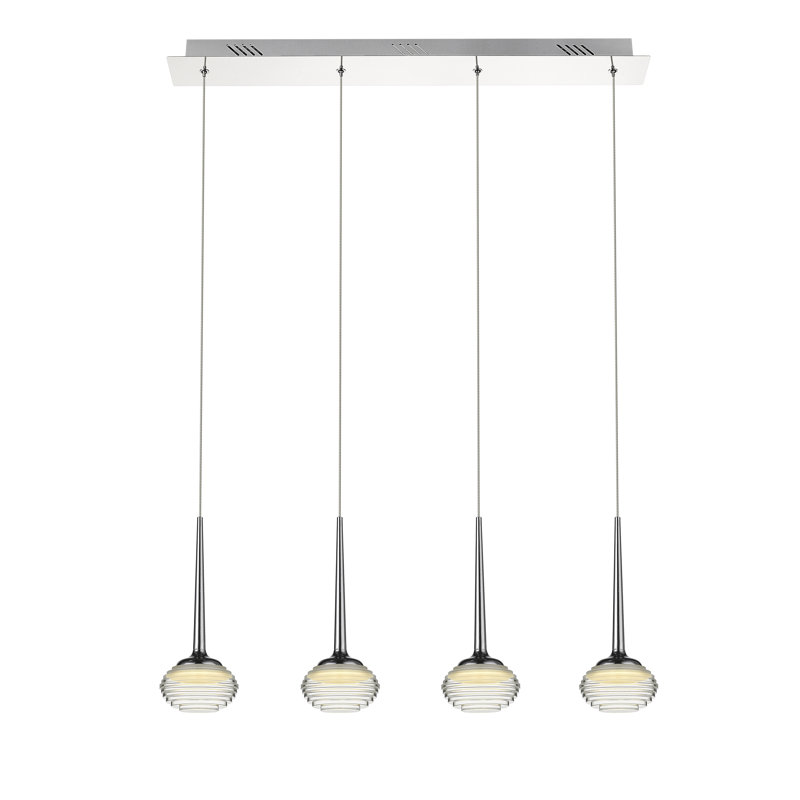 Lilla 4 - Light Chrome LED Kitchen Island Pendant
