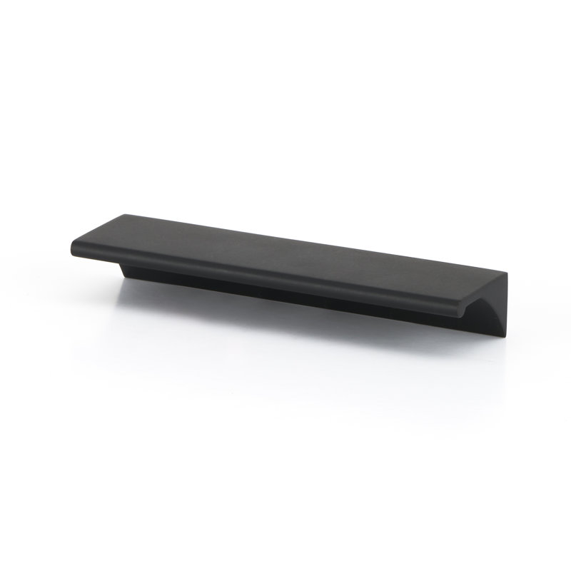 Matte Black Bronze Modern Finger Pull with Mounting Hardware