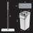 JOYMOOP Flat Squeeze Mop and Bucket Set, with 50" Mop Handle and 2 Grey Microfiber Pads