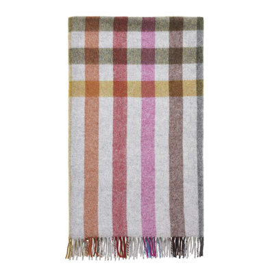 Jeté tissé en laine d'agneau Merino