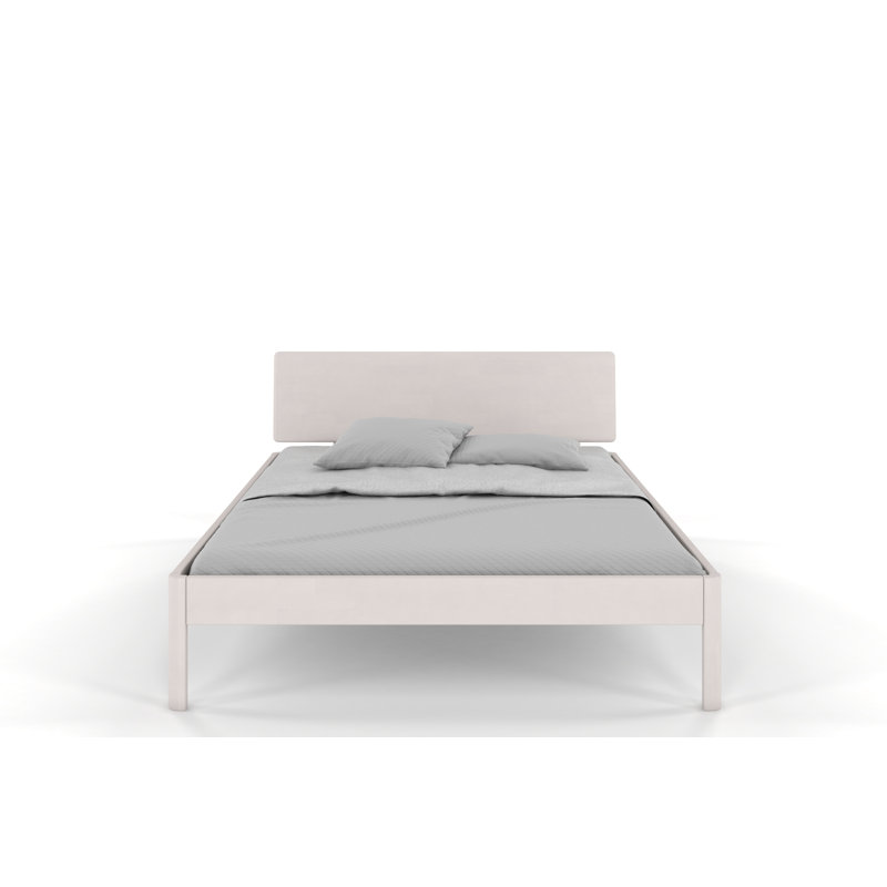 Ahley Solid Wood Bed, European Single (90 x 200cm), White