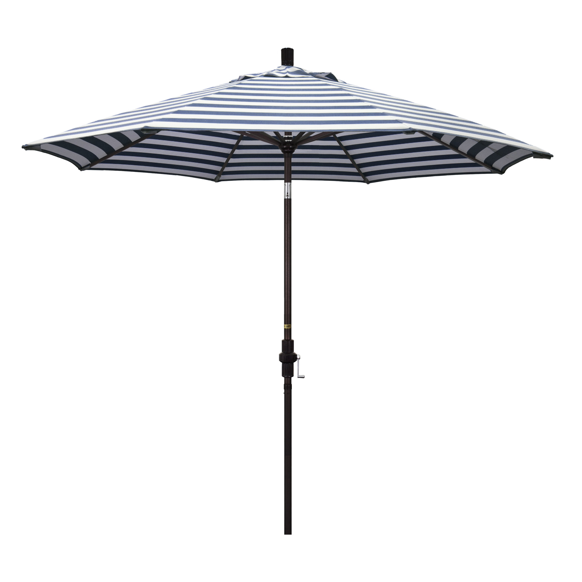108'' Outdoor Umbrella, Navy White Cabana Stripe