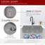 Évier de cuisine en composite de granite à double cuve 33 po-62240463
