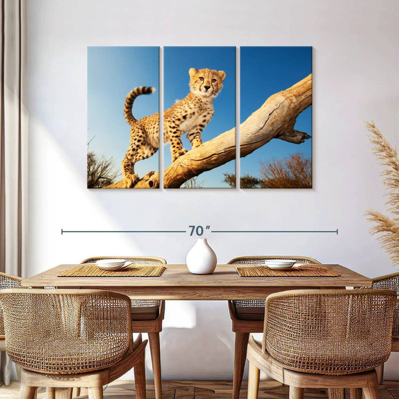Brampt Cheetah Cub, 36" H x 57" W