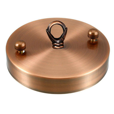 Ruvi 100Mm Vintage Style Ceiling Rose With Hook Ring Front Fitting Ceiling Hook Single Point Drop Outlet Plate Perfect For Pendant Lighting Chandeliers And Hanging Fixtures Lighting Kit