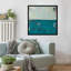 «Blue Bay Hideaway» par Mauro, reproduction d'art encadrée sur bois-644778935-644778937