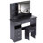 41" Large Size Left Drawer Desktop Vanity Table+Cushioned Stool Dresser Set, 2 AC+2 USB Power Station, Hair Dryer Stand, Extra Large Touch Control LED Mirror, 3-Color Switch, EPA, GCC, UL Certificate