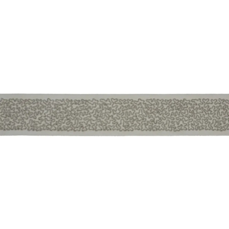 Vermicelli Beaded Tape, Gray/Metallic