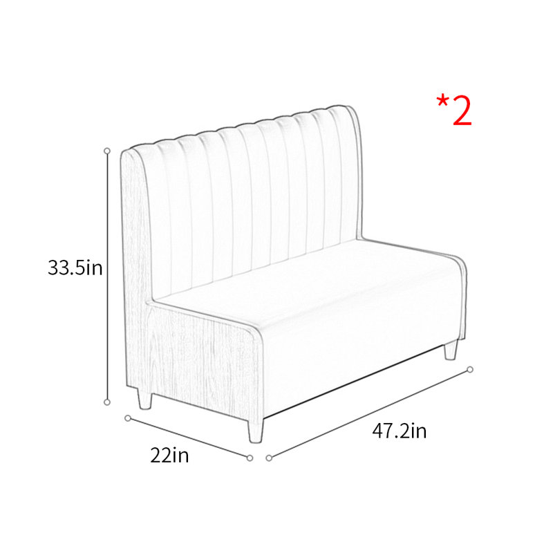 Banc rembourré en similicuir Nordic Modern Leisure, Brun