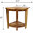 EcoDecors, Snazzy Corner, Teak Shower Stool, Teak Shower Bench, Teak Bench Shower, Teak Corner Shower Bench, Teak Shower Bench for Inside Shower, Extended Height Teak Bench, 23" Height