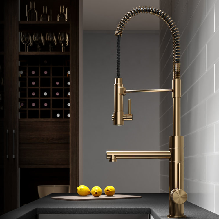 KRAUS Artec Pro 2-Function Commercial Style Pre-Rinse Kitchen Faucet with Pull-Down Spring Spout and Pot Filler