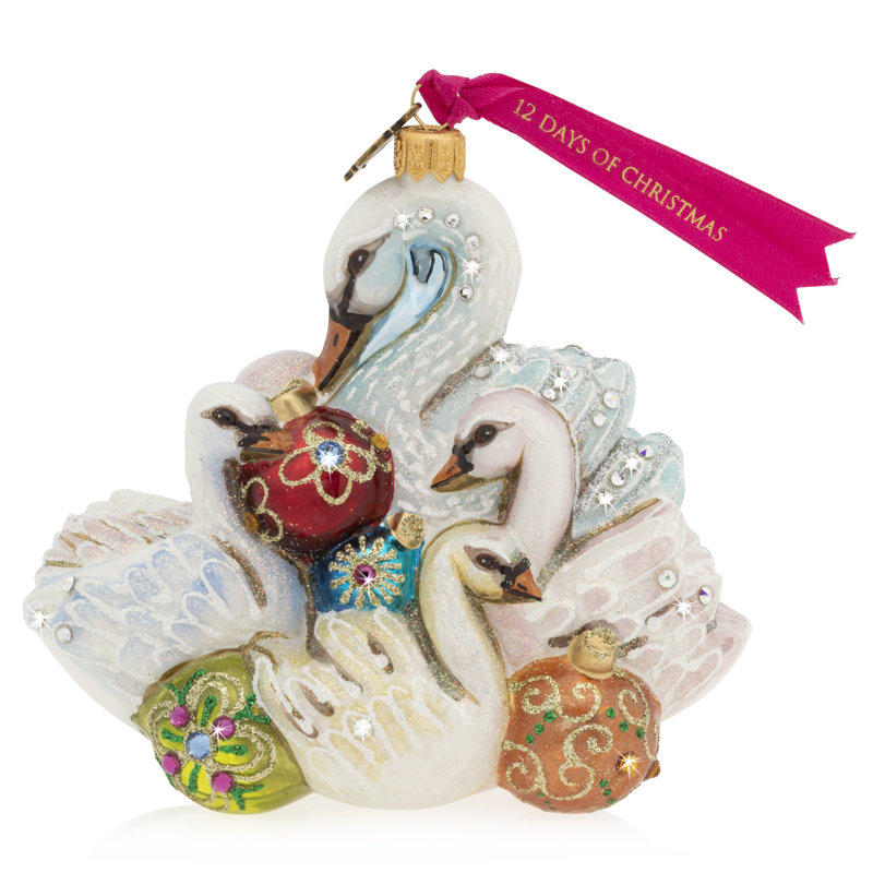 4.25'' Handmade Glass Animals Holiday Shaped Ornament