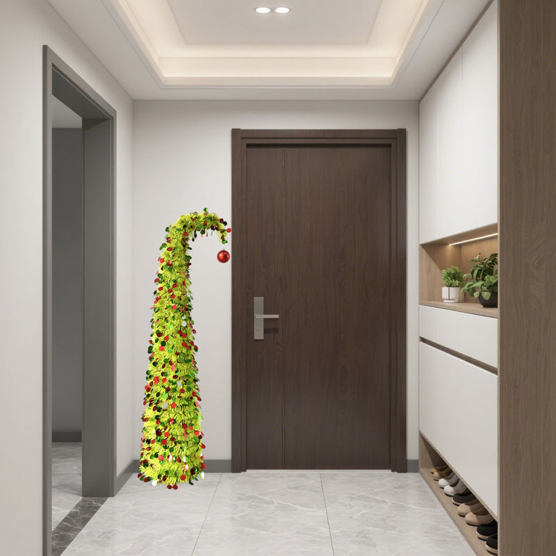 Arbre courbé 5 pi avec 50 lumières DEL décoratives pour Noël, maison, bureau