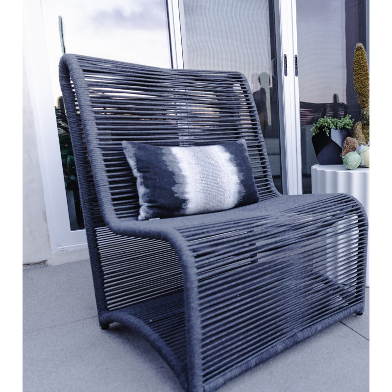 Fauteuil club sans accoudoirs bleu marine Marino