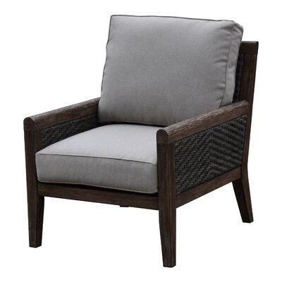 Nataly Courtyard Teak Patio Chair with Sunbrella Cushions -  Loon Peak®, C98F9E8C875449F58AE6E3882E1D61D1