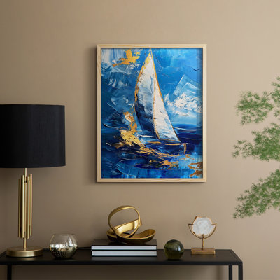 NAUTICAL Series CXC III, reproduction d'art encadrée - bois massif