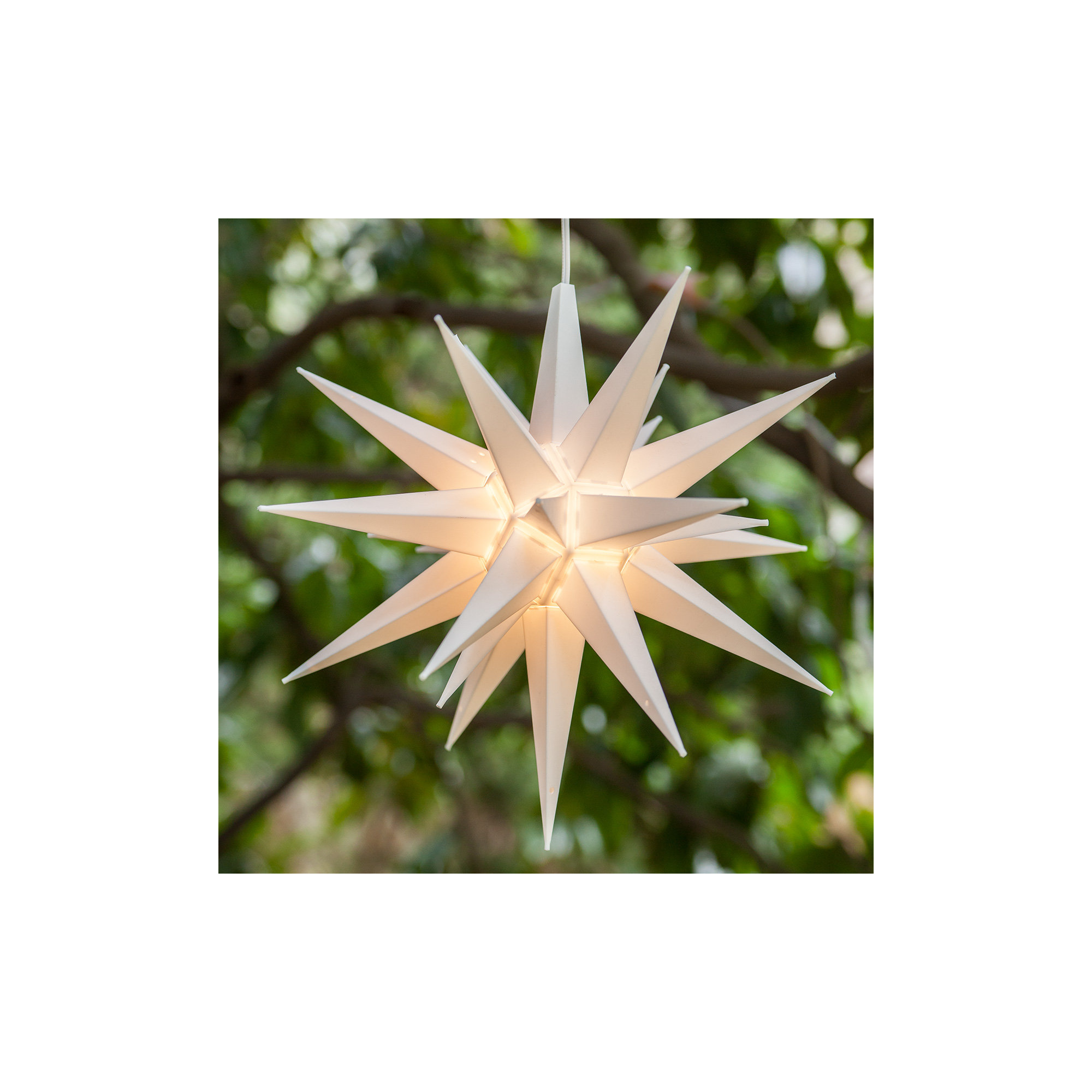 Moravian Star Lighted Display, White