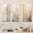 Beige Trees Oak Solitude - Tree Oak Metal Prints Set Of 3-799194527