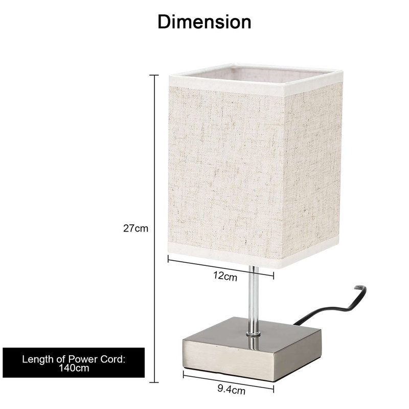 Arnitha Metal USB Table Lamp, Beige