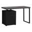 Bureau d'ordinateur Petrella, bureau à domicile, ordinateur portable, installation à gauche, à droite, tiroirs de rangement, L 48 po, bureau, métal, stratifié-608838669-607049571