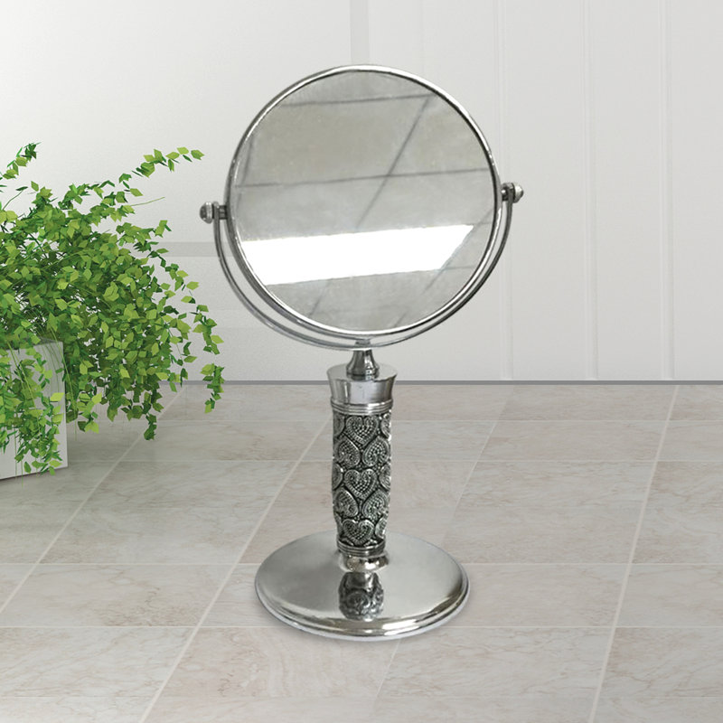 Beaded Heart Convex Mirror