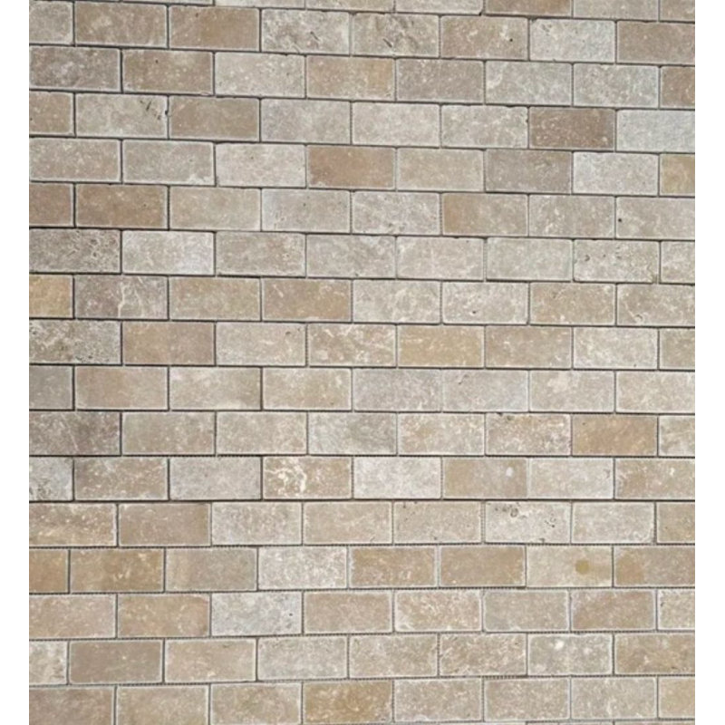 2x4 BRICK PATTERN MOSAIC, Ivory