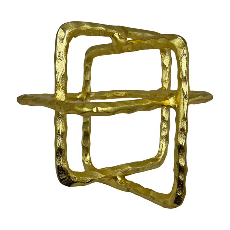 Sculpture cubique en aluminium - Décoration géométrique moderne