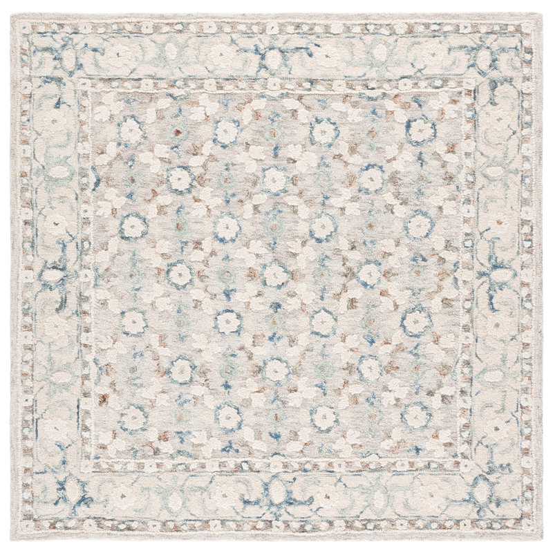 Metro 204 Hand Tufted 80% Wool; 20% Cotton Oriental Rug, Square 6'