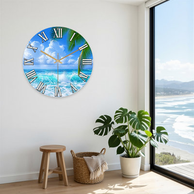 Horloge murale en verre