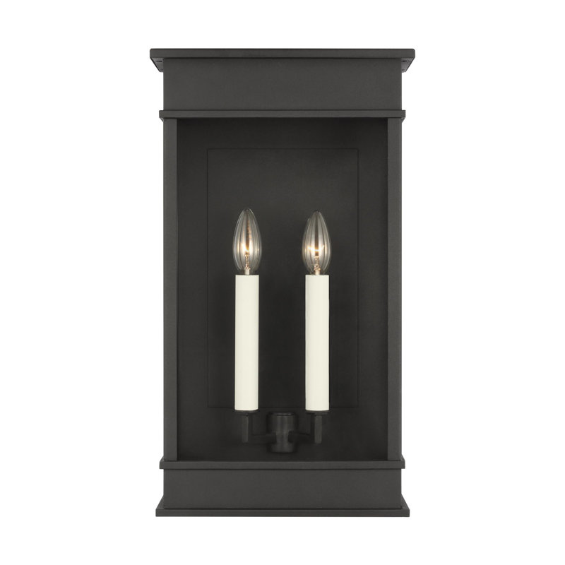 Steel Wall Light, 22.75" H x 13" W x 13" D, Textured Black