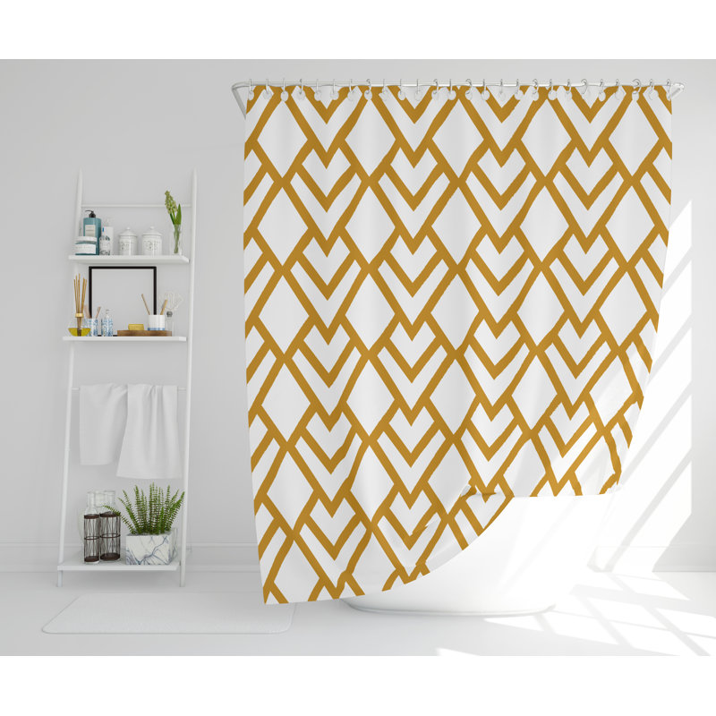 Harriette Polyester Shower Curtain, 168cm H x 168cm W