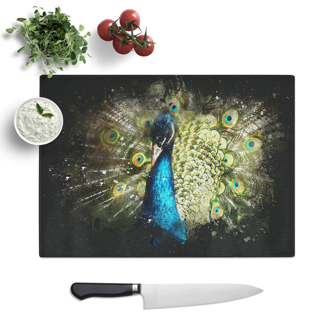 Peacock Vol.2 Paint Splash Chopping Board
