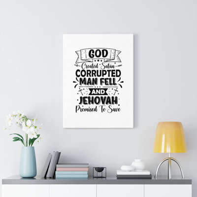 God Promised To Save - Wrapped Canvas Print