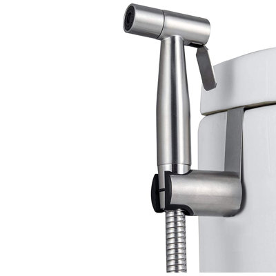 Elongated Hand Held Bidet with Faucet