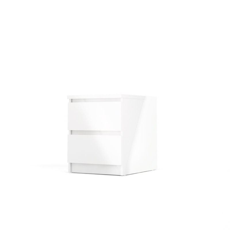Jada 2 - Drawer Nightstand, White High Gloss