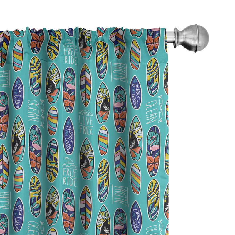 Semi-Sheer Rod Pocket Curtain Panels, 28" x 84"