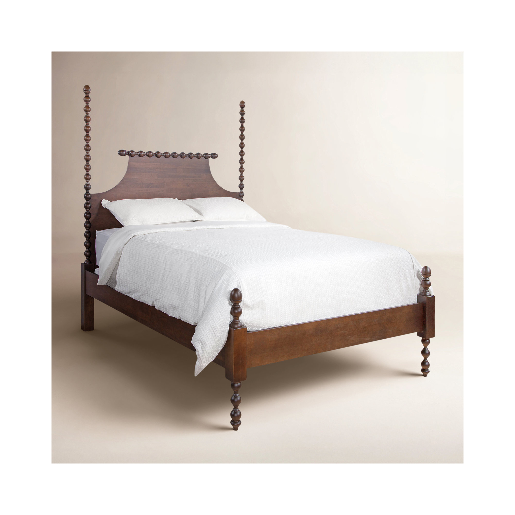 Mary Spindle Four Post Bed, Queen, Hazel