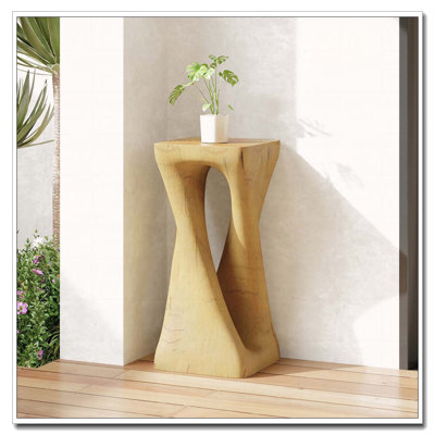 Table d'appoint d'extérieur, tabouret de jardin pour patio, table d'appoint décorative pour terrasse de balcon côté piscine
