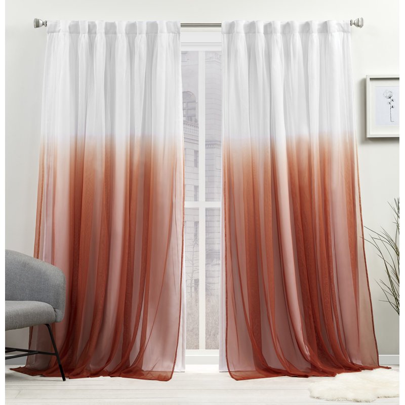 Dare Room Darkening Curtain Pair, 52" W x 96" L, Mecca Orange