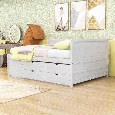 Daybed with Pull-Out Drawers and Shelves