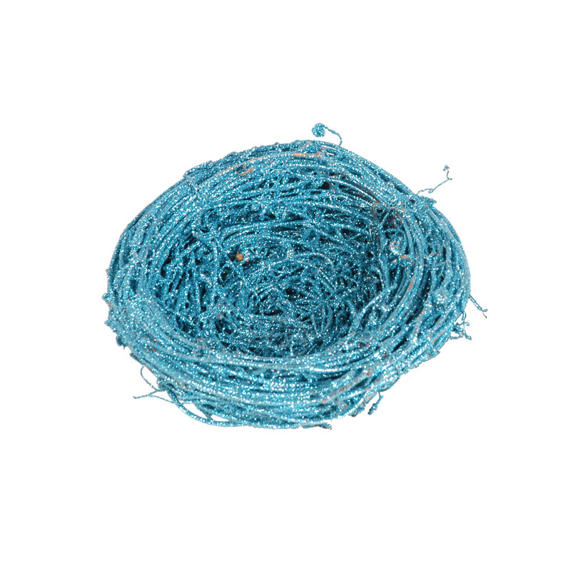 Birdnest paillettes Lernig, H 3 po x l 5,5 po x P 5,5 po, Bleu