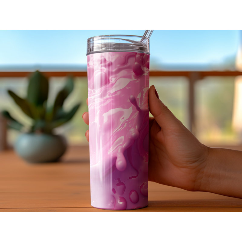 Choose Handmade Tumblers 591ml Vacuum Insulated Stainless Steel (18/8) Travel Tumbler with Straw
