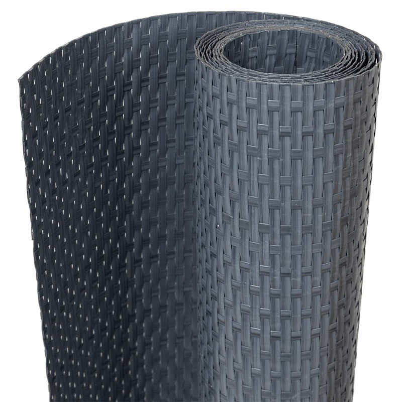 Catrenia Polyethylene Balcony Privacy Screen, 500cm W x 90cm D, Anthracite